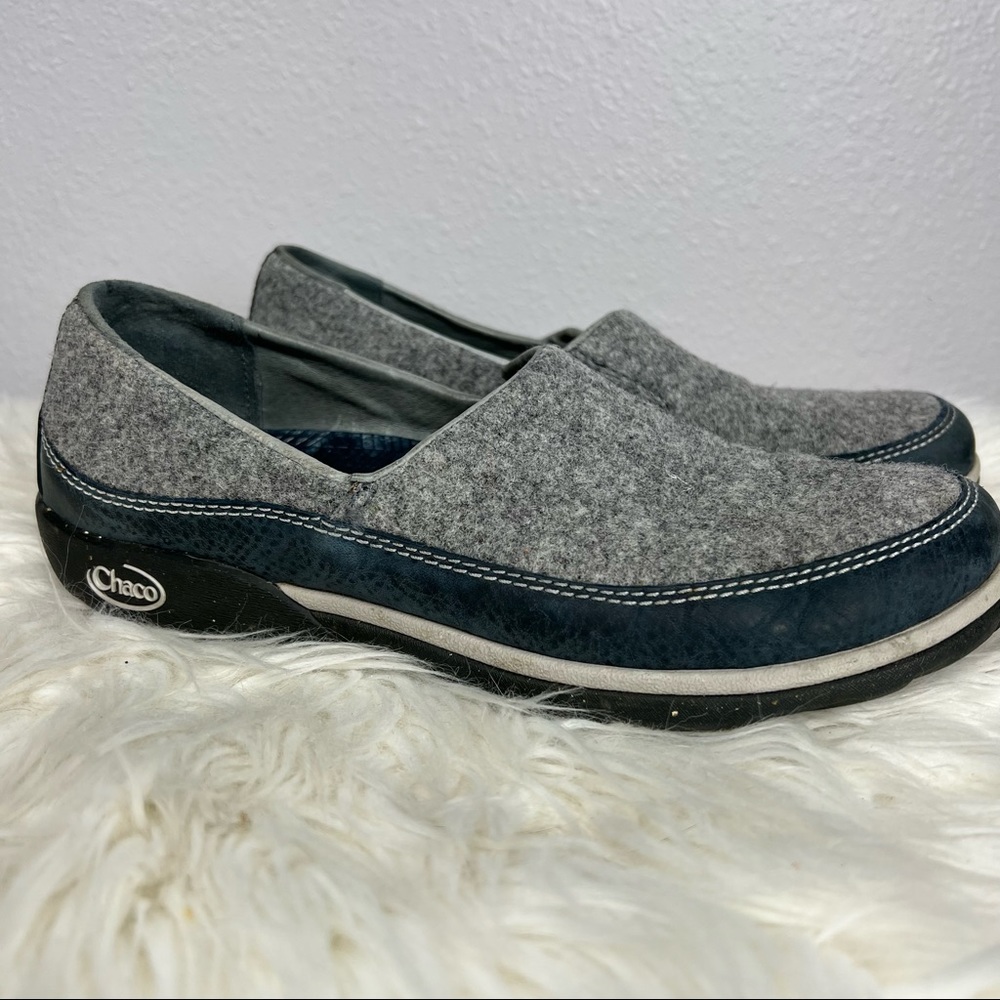 Chaco Sloan Leather/Wool Slip-On Hiking Shoe - Size 10
